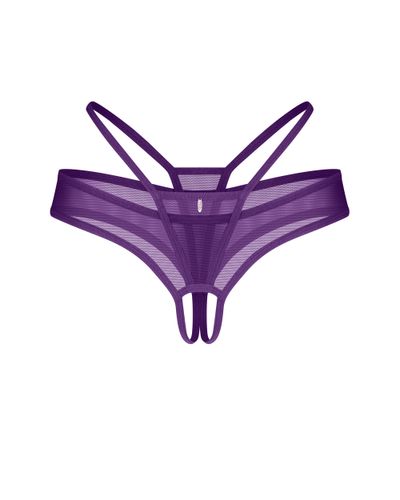 stringi otwarte fioletowe vibres 2xl/3xl obsessive na Arena.pl