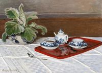 Plakat 18x13cm Tea Service, Monet Vintage do Salonu
