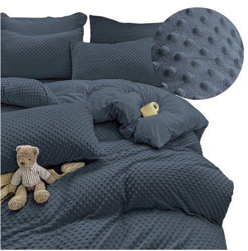 Pościel 200x220 pluszowa polarowa MINKY miś kropki 3D kolory zimowa na Arena.pl