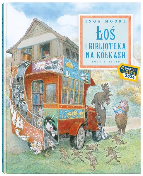 Łoś i biblioteka na kółkach zdjęcie 1