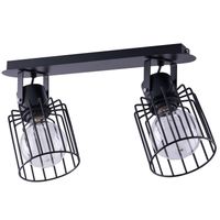 Druciana LAMPA sufitowa LUTO KWADRAT 31136 Sigma regulowana OPRAWA druciana PLAFON metalowy loft drut czarny matowy