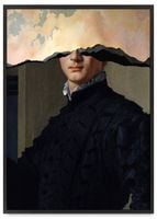Plakat rozerwany portret w ramie 61x91 cm w czarnej ramie