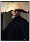 Plakat rozerwany portret w ramie 21x30 cm w czarnej ramie