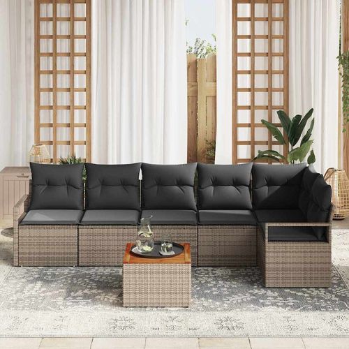 Zestaw Sof na Ogród 7 pcs Szary na Arena.pl