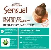 JOANNA SENSUAL PLASTRY DO DEPILACJI TWARZY Z WOSKIEM SKÓRA WRAŻLIWA 12 SZT