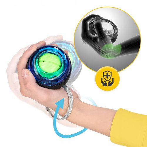 KULA ŻYROSKOPOWA POWERBALL TRENAŻER NADGARSTKA DŁONI Z LICZNIKIEM na Arena.pl