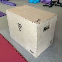 SKRZYNIA PLYOMETRYCZNA CROSSFIT FITNESS 30x40x50 CM DO ĆWICZEŃ JUMP BOX