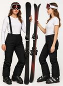 DAMSKIE SPODNIE NARCIARSKIE ZIMOWE SNOWBOARDOWE ZIMA CZARNE SZELKI r L