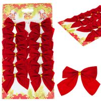 KOKARDY KOKARDKI WELUROWE NA CHOINKĘ STROIK ZAWIESZKI ZESTAW 12SZT DRUCIK