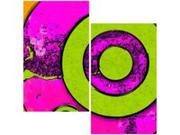 60X60CM FIOLETOWY CEL DWU OBRAZ ŚCIAN