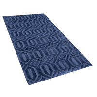 Dywan wiskozowy 80 x 150 cm niebieski ADATEPE