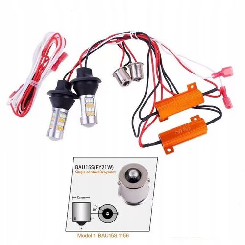 2W1 Światła DZIENNE I KIERUNKOWSKAZY LED DRL PY21W na Arena.pl