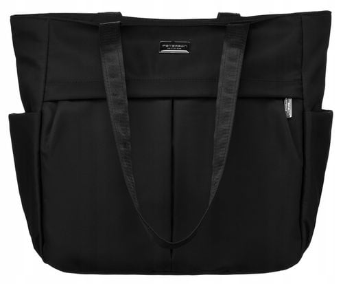 Torba damska PETERSON miejska torebka shopper bag na ramię czarna A4 lekka na Arena.pl