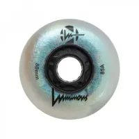 Kółka świecące do rolek LUMINOUS 80mm/85A Black Pearl 4 sztuki