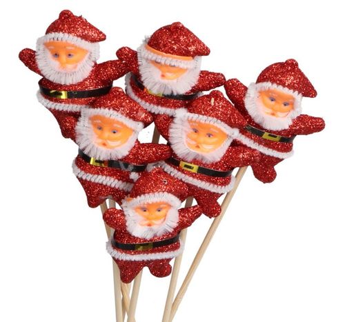 GWIAZDOR MIKOŁAJ NA PIKU 6SZT OZDOBA STROIK na Arena.pl