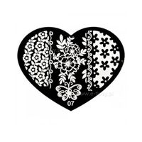 Blaszka do stempelków Serduszko 07