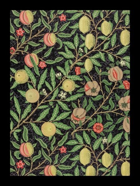 Plakat 13x18cm Fruit Pattern, William Morris Vintage do Salonu zdjęcie 2
