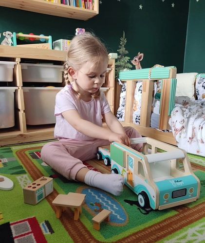 ADAMTOYS KAMPER DLA DZIECI POJAZD PODRÓŻNY AUTKO ZABAWKOWY POJAZD SURF VAN na Arena.pl