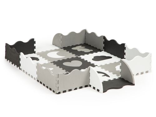 Mata piankowa z płotkiem puzzle suchy basen 25el ECOTOYS na Arena.pl