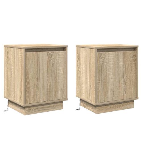 Szafka Nocna z 2 pcs dąb sonoma 39 x 34.5 x 50 cm na Arena.pl