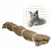 SIATKA NA BALKON DLA KOTA 2x3m PREMIUM WZMOCNIONA DRUTEM 110g OCZKO 30x30mm