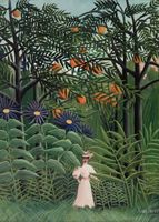 Plakat 50x70cm Woman Walking, Rousseau Vintage do Salonu