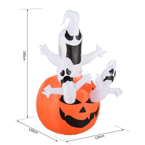 Dmuchana ozdoba na HALLOWEEN dynia duchy LED na Arena.pl