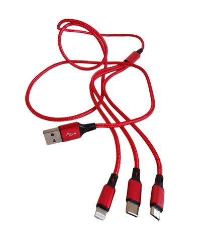 Kabel USB 3w1 USB C Lightning Micro Ładowanie 1,2m na Arena.pl