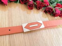 Pasek do sukienki eco skóra ZŁOTA KLAMRA