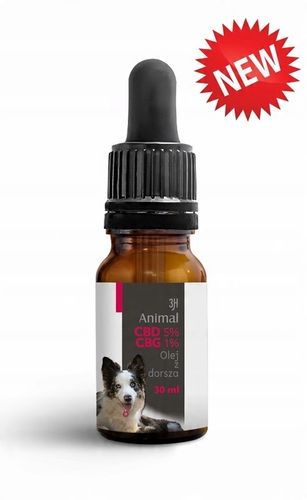 CBD 5% + CBG 1% OLEJEK KONOPNY DLA PSA PSÓW KOTA KOTÓW 30ml FULL SPECTRUM na Arena.pl