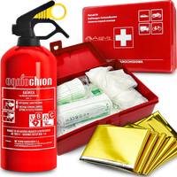 GAŚNICA OGNIOCHRON 1KG APTECZKA PIERWSZEJ POMOCY KOC RATUNKOWY FOLIA NRC