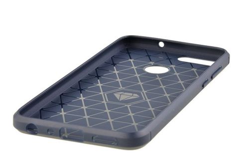 Wytrzymałe etui Back Case Carbon do HUAWEI P Smart niebieski na Arena.pl