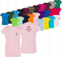 damska KOSZULKA T-shirt HAFT TWOJE LOGO NAPIS firmowa reklamowa