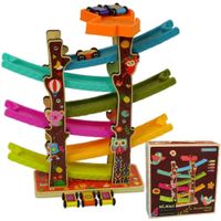 Kolorowy Tor Dla Autek Zjeżdżalnia Drzewko 6 Poziomów