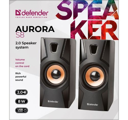 Głośnik Defender Aurora S8 8W 2 szti (system akustyczny 2.0) czarny x5 na Arena.pl