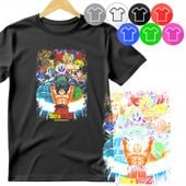 KOSZULKA DZIECIĘCA T-SHIRT - DRAGON BALL GOKU VEGETA SMOK KULE - M 134-140