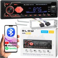 RADIO SAMOCHODOWE BLUETOOTH 1-DIN RDS USB-C AUX RCA SD MP3 LCD MIKROFON