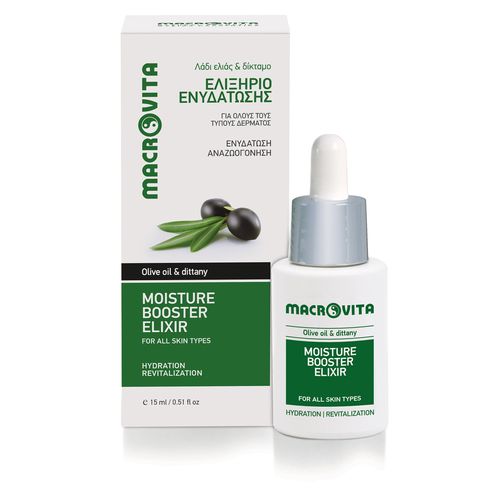 MACROVITA Moisture Booster Elixir nawilżający eliksir do twarzy z oliwą i lebiodką kreteńską (dittany) 15ml na Arena.pl