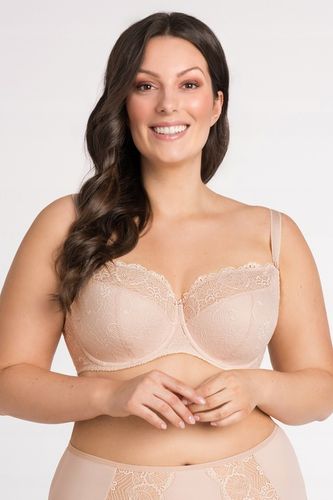 Doskonały Biustonosz półusztywniany GORSENIA K357 BLANCA beżowy na Arena.pl