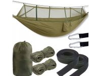Hamak z moskitierą turystyczny ogrodowy dwuosobowy survival duży camping