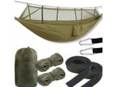 Hamak z moskitierą turystyczny ogrodowy dwuosobowy survival duży camping