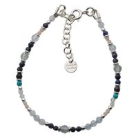 Bransoletka znak zodiaku wodnik - mix kamieni i srebro