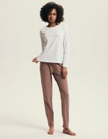 Piżama Damska Na Prezent Bawełna XL ECRU