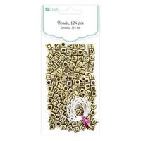 KORALIKI 124 SZTUKI LITERKI ZŁOTE GRKO-021 DP CRAFT 5907589987331