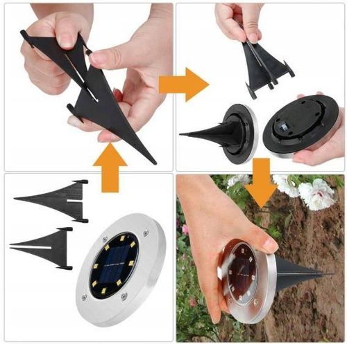 OGRODOWE LAMPKI SOLARNE GRUNTOWE SHINE DISK 4x na Arena.pl
