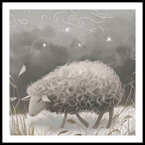 Plakat 80x80cm Bujna Owca zdjęcie 3