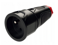 Gniazdo przenośne gumowe  z uziemieniem IP20 TAURUS2 2410-SRW