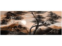 100X40CM ZEGAR SPOKOJNA NOC OBRAZ