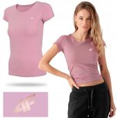 KOSZULKA DAMSKA 4F T-SHIRT PODKOSZULEK SPORTOWA NA CO DZIEŃ METALICZNE