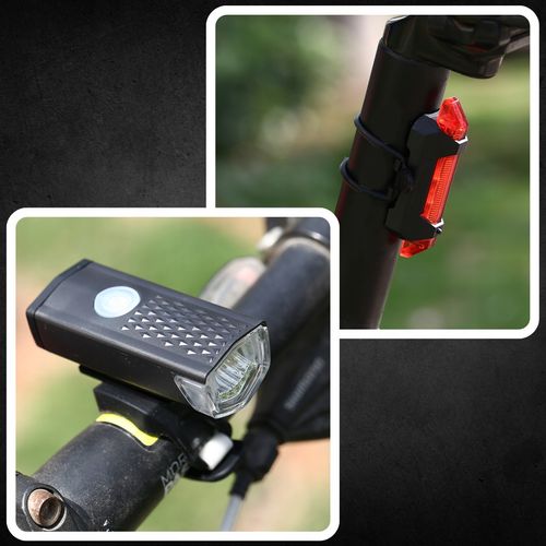 Zestaw Oświetlenia Rowerowego LED z Akumulatorem - Lampka Przednia i Tylna na Arena.pl